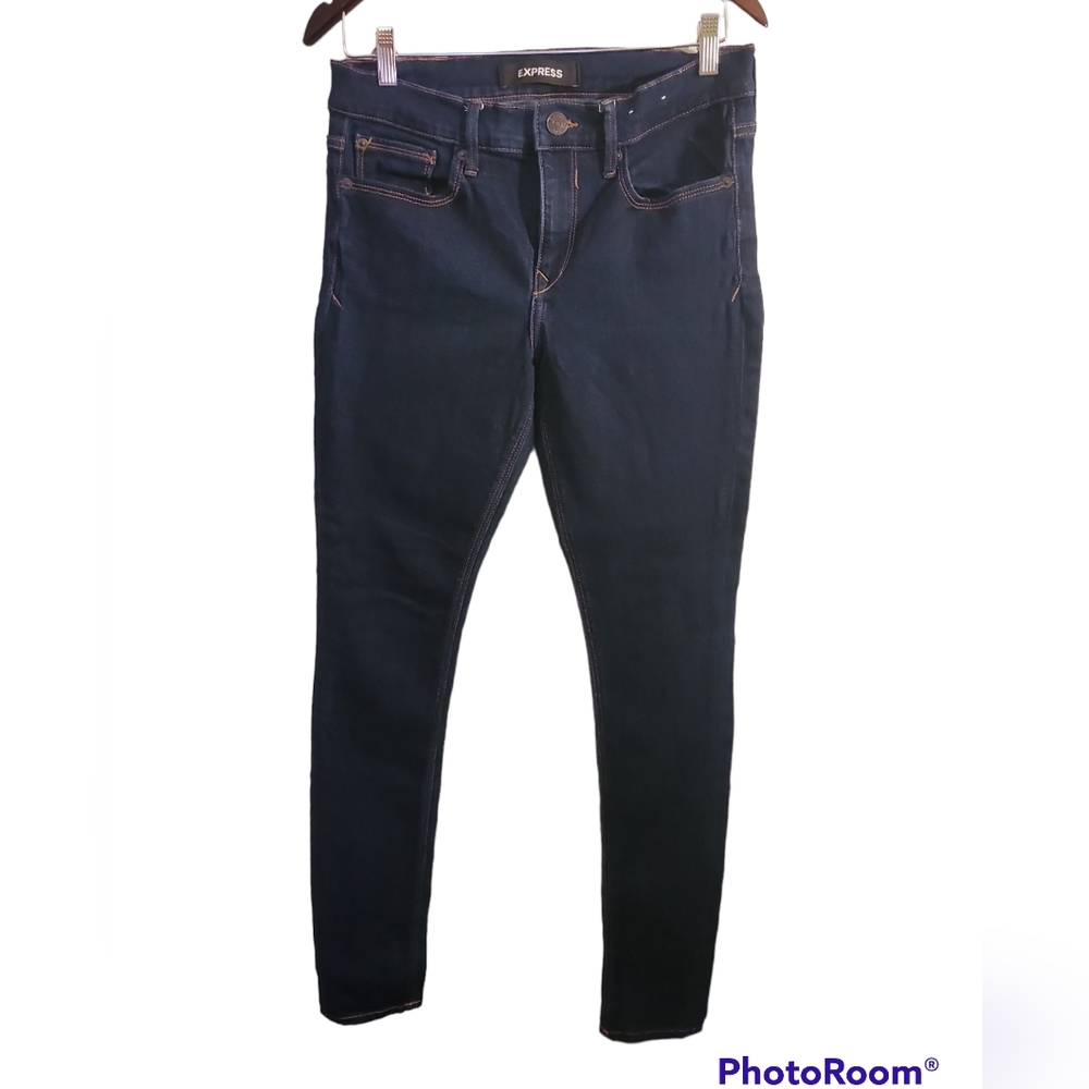 Express jeans legging. Dark blue size 8 long